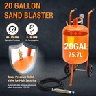 20 10 5 Gallon Portable Sand Blaster W separator 60-110psi Air Sand Blasting Kit