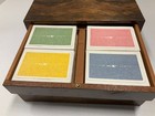 Vintage Catalin bakelite Poker Chip Set W 200  Chips Wood Case