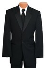 Little Boys Size 3 Ring Bearer Black Tuxedo Outfit Jacket Pants Shirt   Tie Suit
