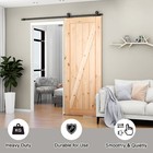 Ccjh Sliding Barn Door Hardware Closet Track Kit 4ft-20ft For Single double Door