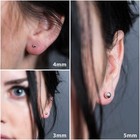 925 Sterling Silver High Polish Smooth Round Ball Stud Earring 3-size Set