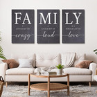    3 Pcs Large Farmhouse Wall Decor 16x24 Framed Wood Sign Family Dining Room Art   