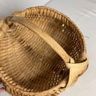 Buttocks Egg Gathering Basket Lg Vtg Country Farm Primitive Wood Hand Woven