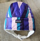 Patagonia Infant Baby Girl Shelled Winter Hat Sherpa Lined Size S Euc