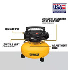 Dewalt Electric Air Compressor 6 Gal  165 Psi With 50 Ft  Air Hose New