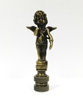 Lamp Finial-cherub-aged Brass Finish  Highly Detailed Metal Casting