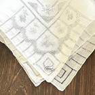 Vtg Wedding Hankie Linen Madeira Embroidery Drawn Work Burmel Hand Rolled 12x12 