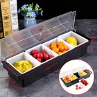 Condiment Tray Bar Caddy 3 4 5 Compartments Garnish Station Food Tray Bar Holder