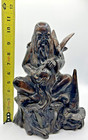 Warlock Wizard Bronze Ceramic Xl Large Figurine     11 Tall