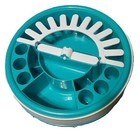 Vintage Cosmepak 1990s Makeup Cosmetic  make Up Organizer Caddy Teal Blue White
