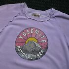 Vintage Yosemite National Park Women Crew Neck Sweater Sweatshirt Purple Pink Xl