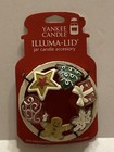 New  Yankee Candle Gingerbread Snowflake Xmas Cookies Illuma Lid Topper Retired