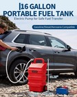 16 Gallon Gas Diesel Fuel Tank With 3 8 Gpm 12v Transfer Pump Wheels And Handle
