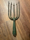 2 Antique Vintage 5 Tine Primitive Frog eel fishing Gig Spears