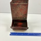 Vgt Red Tin Primitive Farmhouse Match Holder Wall Mount 