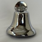 Vintage Wall Mount Small 3  Ship s Bell Brass W polished Chrome Finish Nautical