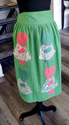Vintage Handmade Sunbonnet Sue Apron Green W floral Patchwork