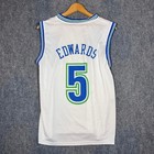 Minnesota Timberwolves Anthony Edwards 5 Jersey Mesh White Youth Xl