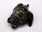 Ron Laahty  d  Courtland Stone  tenorite   Chrysocolla  Zuni Sea Turtle Fetish