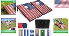 Rustic American Flag Cornhole Set