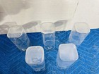 Lot 5 Clear Glass Wall Vase Set Or Fish Bowl Hanging Aquarium Pillar