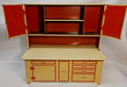 Vintage Wolverine Cupboard Cabinet - 1942-1955 - Cream   Red  hoosier  - 14x13 5