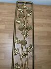 Vintage  Syroco Gold Wall Art Plaque 22x6  Mid Century Chrysanthemum Mum
