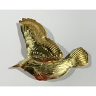 Vtg Homco 1979 Flying Seagull Wall Plaques Set Of 2   Brass Bird Mcm Coastal