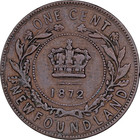 1872-h 1 Cent Newfoundland Canada Victoria   Vf