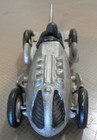 Vintage Style Cast Iron Silver Toy Race Car W  Driver Marked Hubley On Bottom 
