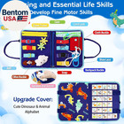 Toddler Busy Board Montessori Toys For Boys  Sensory Book Educational Activities