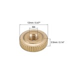 Knurled Thumb Nuts  10pcs M4 X D12mm X H3 5mm Brass Knurled Nut Adjusting Nuts