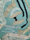 Antique  Vintage Lace Rose Trim Collar French Cut Work Dress Doll Craft Misc Lot