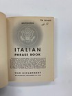 Oa7  United States Us Army Pocket Guide To Italian Phrase 1943 Pb World War Ii
