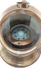 Antique Replica Brass Binnacle Gimbal Compass With Oil Lamp Nautical Ship Helmet