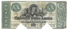 T-21 Pf-3 1861  20 Confederate Civil War Money - Pmg Very Fine 20 Cut Cancelled