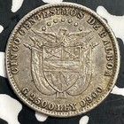 1904 Panama 5 Centesimos Lot t0065 Silver  Nice 