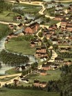 Bird s Eye View 1888 Bridgton Maine Vintage Style City Map - 16x24