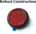 6pcs Self   adhesive Motorcycle Reflectors     22mm Red Safety Stick   on Set