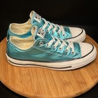 Converse All Star Metallic Cyan Ox Sneakers Womens 7   Mens 5 Shoes Chuck Taylor