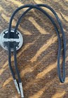 Boy Scouts - Cub Scout Silver Tone Wolf Logo Black Bolo Tie
