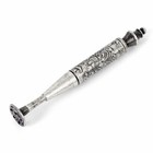 Antique Silver 2 In 1 Carved Smoking Pipe Tamper Brass Pick Tool Tamp Tobacco