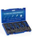 131pc Thread Repair Kit Hss Drill Helicoil Repair Kit Sae 1 4  5 16  Inch W case