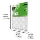 16x20x1 Pleated Air Filters Replacement For Furnace  Ac Hvac Merv 8 Fpr 5 3-pack