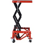 300 Lbs Hydraulic Motorcycle Scissor Jack Lift Foot Step Wheels For Small