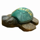 Hand Carved Marble Stone Sea Turtle Figurine Reptile Unique Made In Aruba