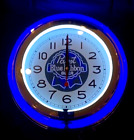 Pbr Pabst Blue Ribbon Beer Logo - 14  Blue   White Double Ring Neon Wall Clock