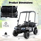 24v 7ah Kids Golf Cart 4wd 2 Seater Ride On Car W storage   Remote Control Black