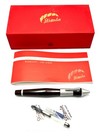 Vintage C2000 Nos  Stipula Pinocchio Ebonite Fountain Pen Titanium Flex Italy