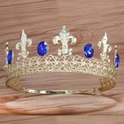 Crown Crystal Rhinestone Tiaras Bridal Headdress King Wedding Hair Accessories